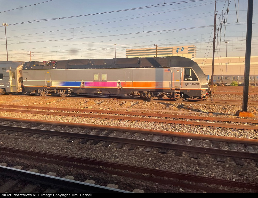 NJT 4528 waits its turn to go.